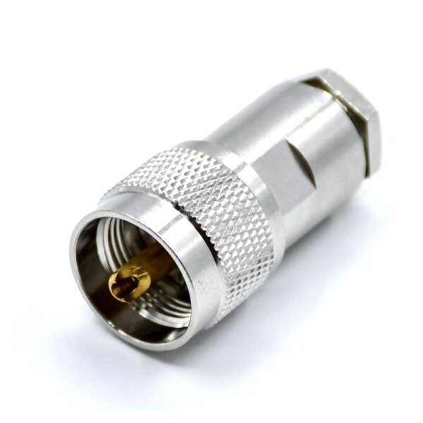 PL Stecker f&uuml;r Aircell 7 Kabel mit Verschraubung