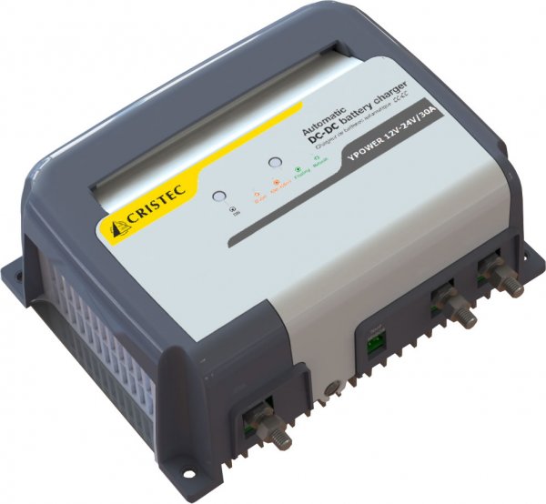 Cristec YPOWER Batterie-Batterie Ladegerät 24V > 24V mit 30A ohne Lüfter